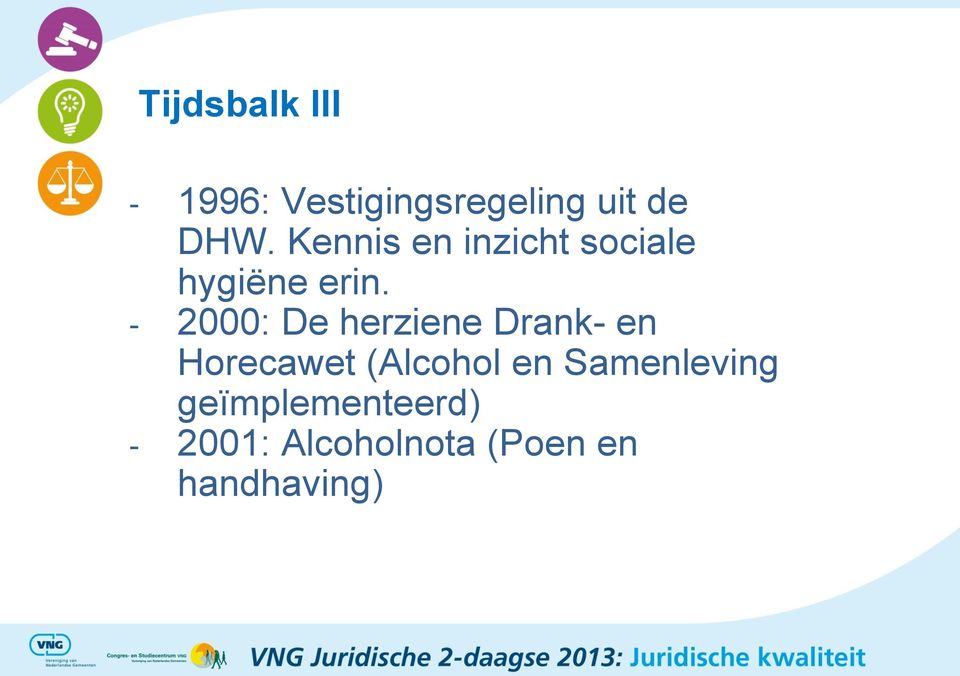 - 2000: De herziene Drank- en Horecawet (Alcohol en
