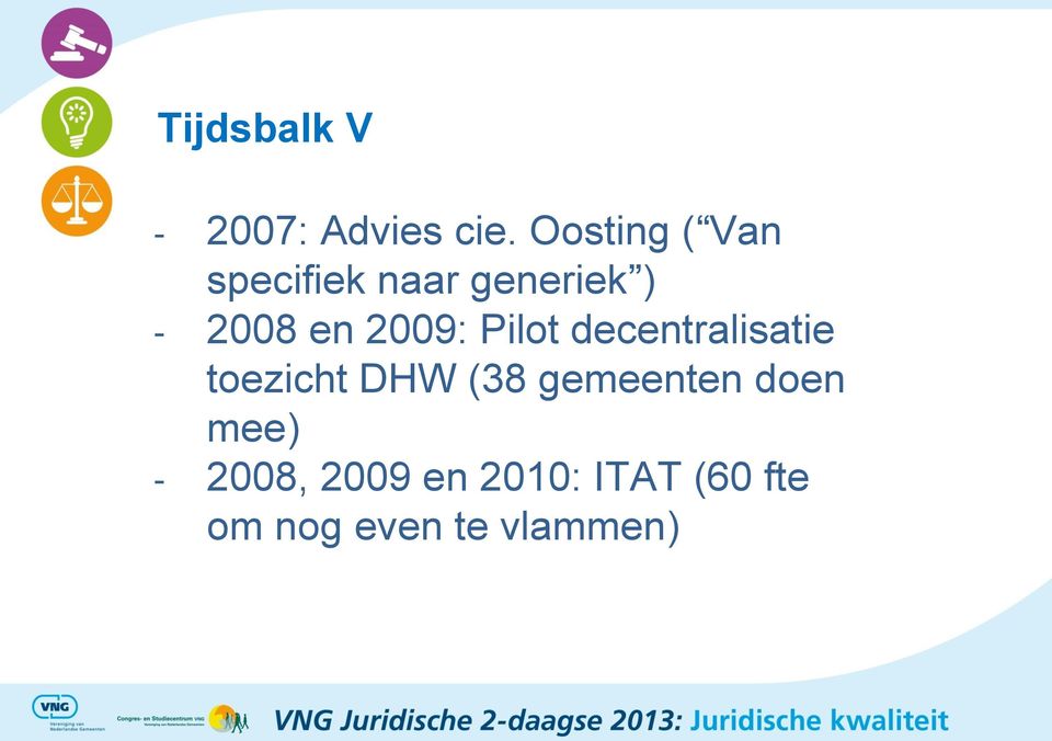 2009: Pilot decentralisatie toezicht DHW (38