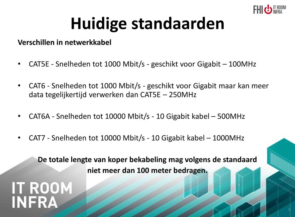 250MHz CAT6A - Snelheden tot 10000 Mbit/s - 10 Gigabit kabel 500MHz CAT7 - Snelheden tot 10000 Mbit/s - 10