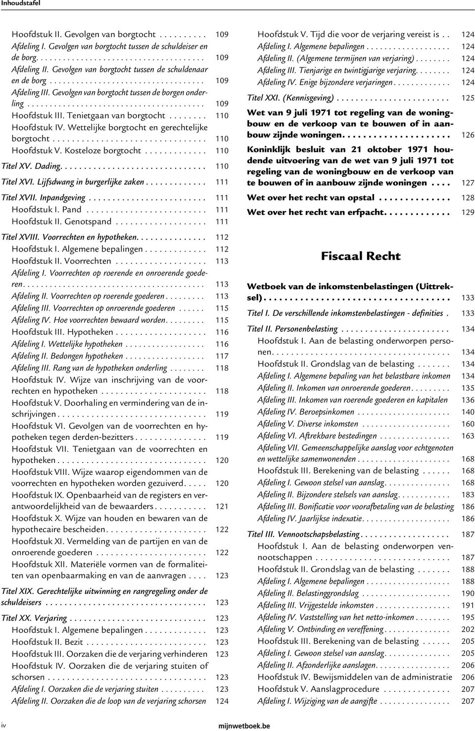 Tenietgaan van borgtocht........ 110 Hoofdstuk IV. Wettelijke borgtocht en gerechtelijke borgtocht................................ 110 Hoofdstuk V. Kosteloze borgtocht............. 110 Titel XV.