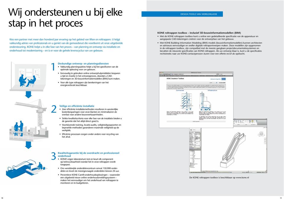 KONE helpt u in elke fase van het proces van planning en ontwerp via installatie en onderhoud tot modernisering en is er voor de gehele levenscyclus van uw gebouw.