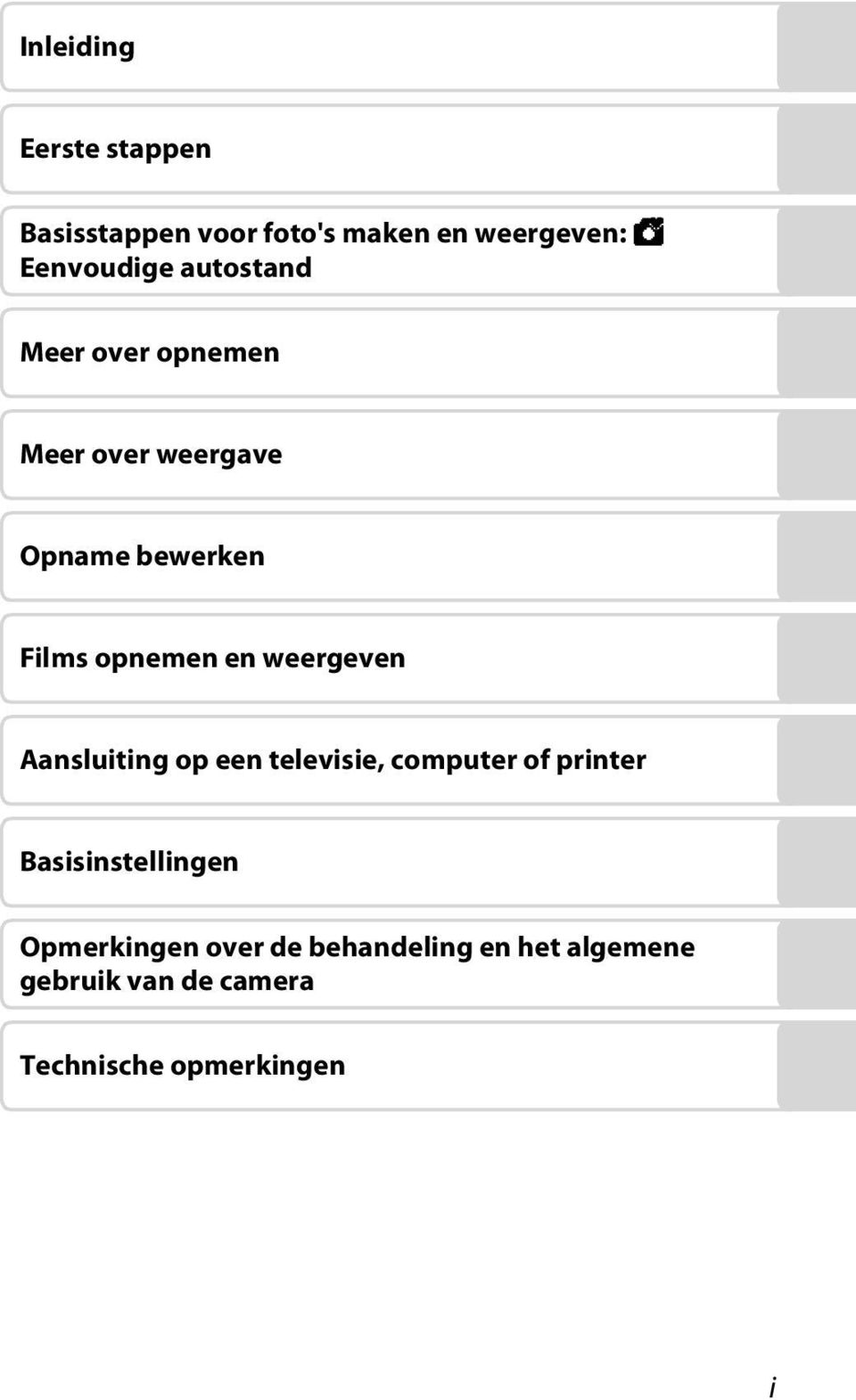 weergeven Aansluiting op een televisie, computer of printer Basisinstellingen