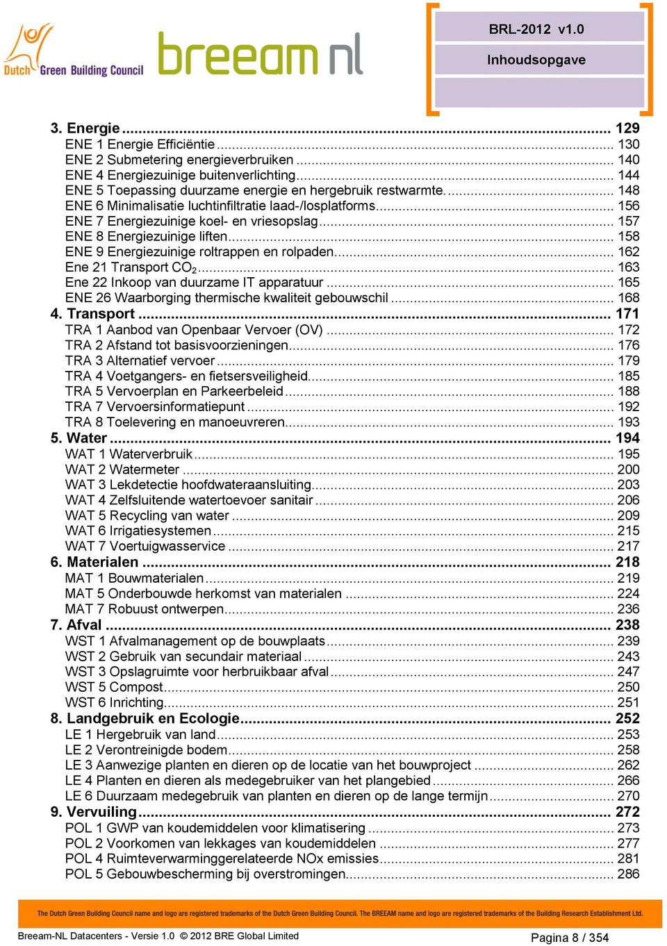 .. 157 ENE 8 Energiezuinige liften... 158 ENE 9 Energiezuinige roltrappen en rolpaden... 162 Ene 21 Transport CO 2... 163 Ene 22 Inkoop van duurzame IT apparatuur.