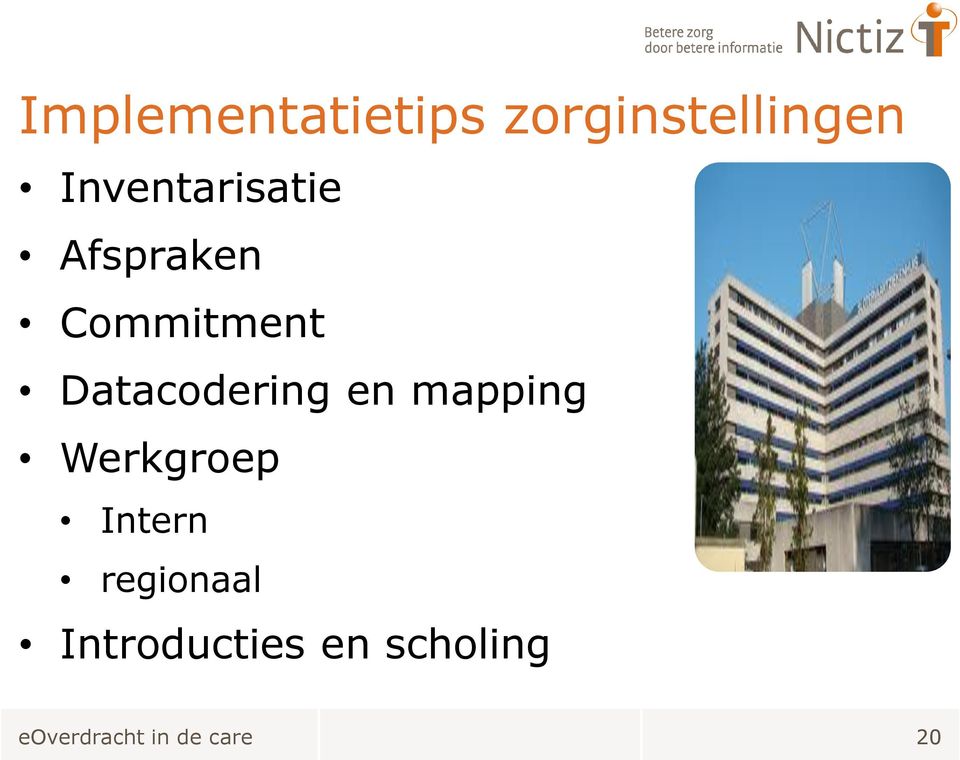 Datacodering en mapping Werkgroep Intern