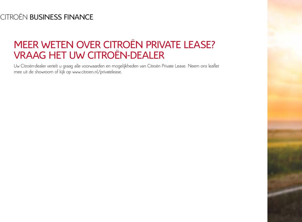 alle voorwaarden en mogelijkheden van Citroën Private Lease.