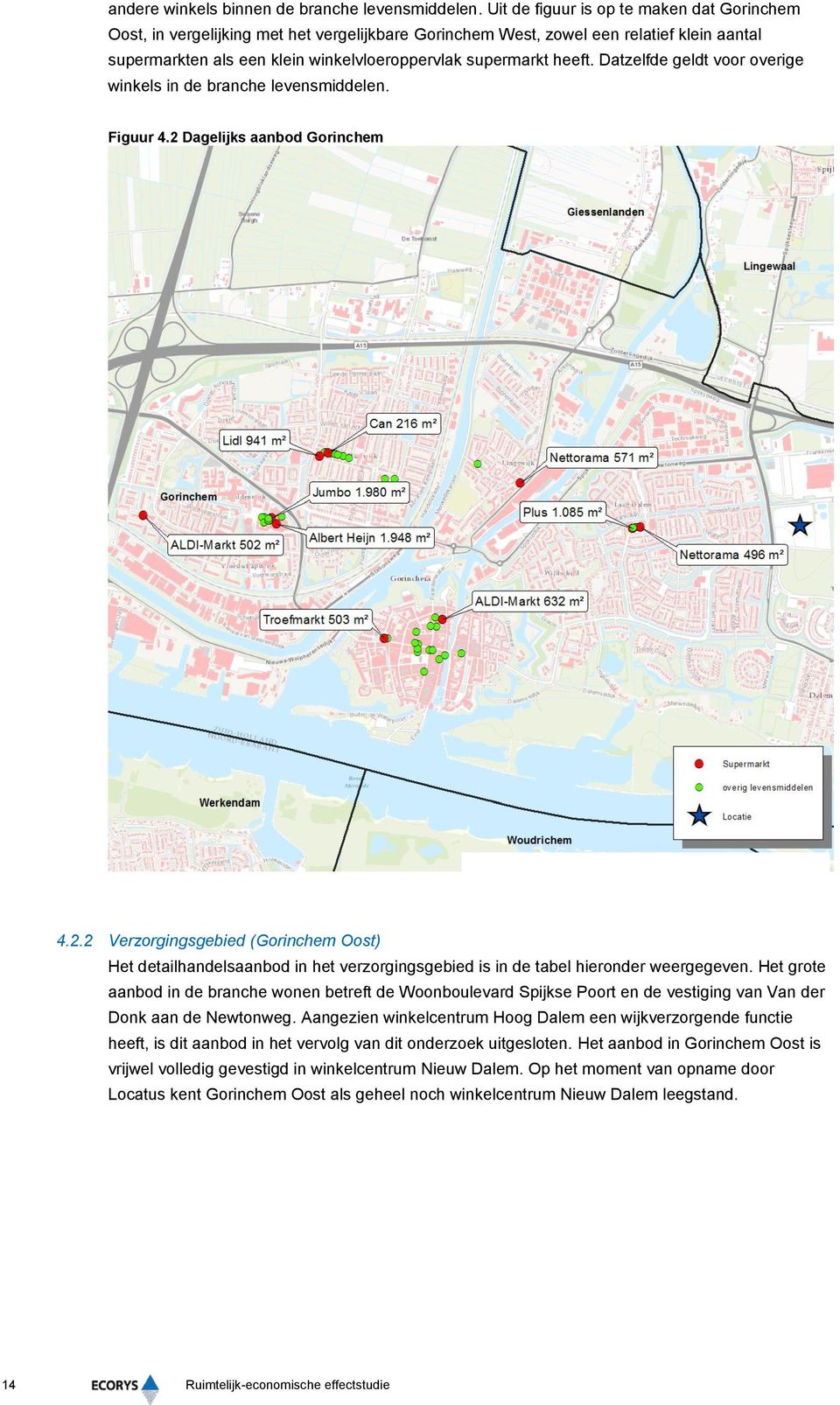 Datzelfde geldt voor overige winkels in de branche levensmiddelen. Figuur 4.2 