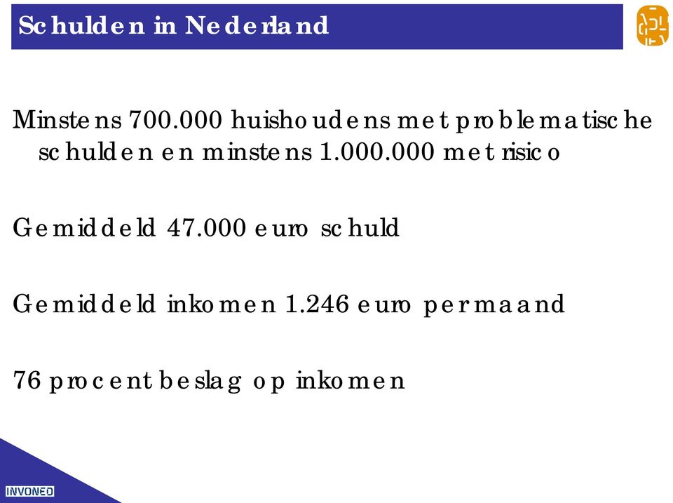 minstens 1.000.000 met risico Gemiddeld 47.