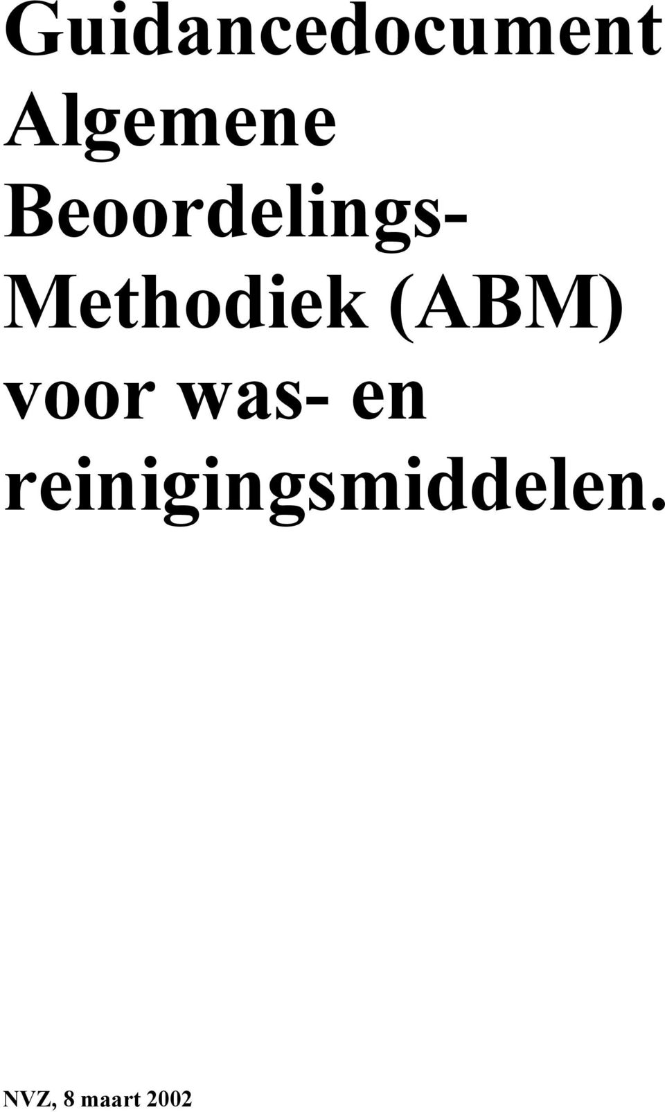 (ABM) voor was- en