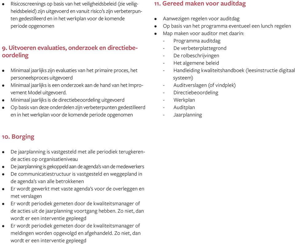 het Improvement Model uitgevoerd.