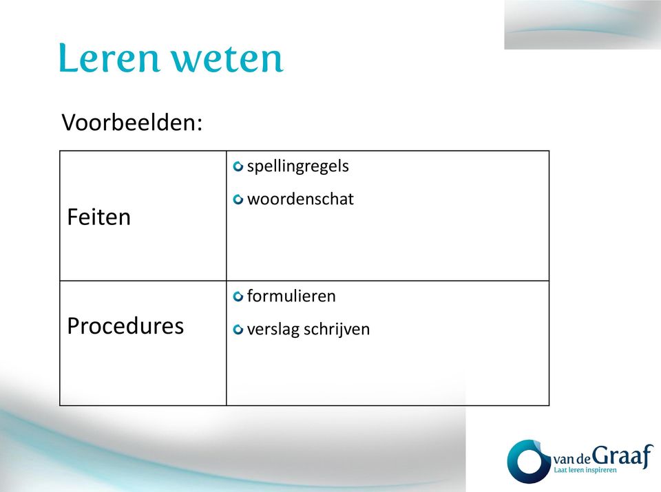 woordenschat Procedures