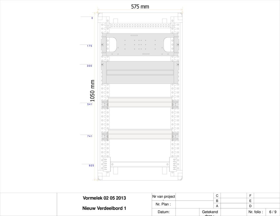 Verdeelbord 1 r van project C F : B E