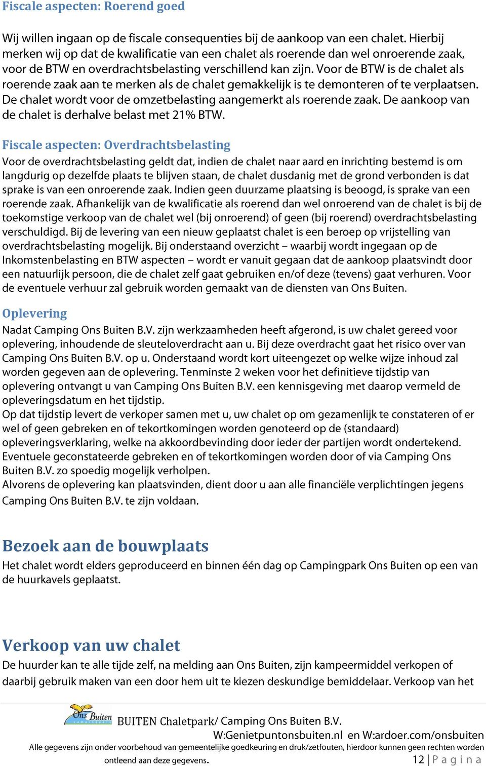 Overdrachtsbelasting Oplevering