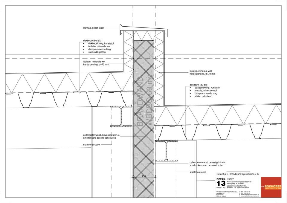 isolatie, minerale wol harde persing, d=70 mm dakbouw (bu-bi): dakbedekking, kunststof isolatie, minerale wol dampremmende laag stalen dakplaten