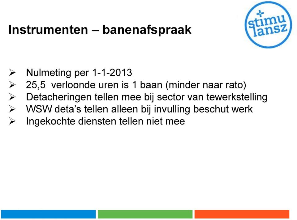 tellen mee bij sector van tewerkstelling WSW deta s tellen