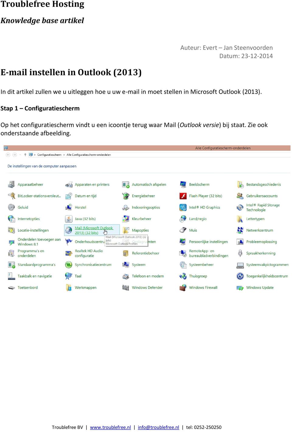 Microsoft Outlook (2013).