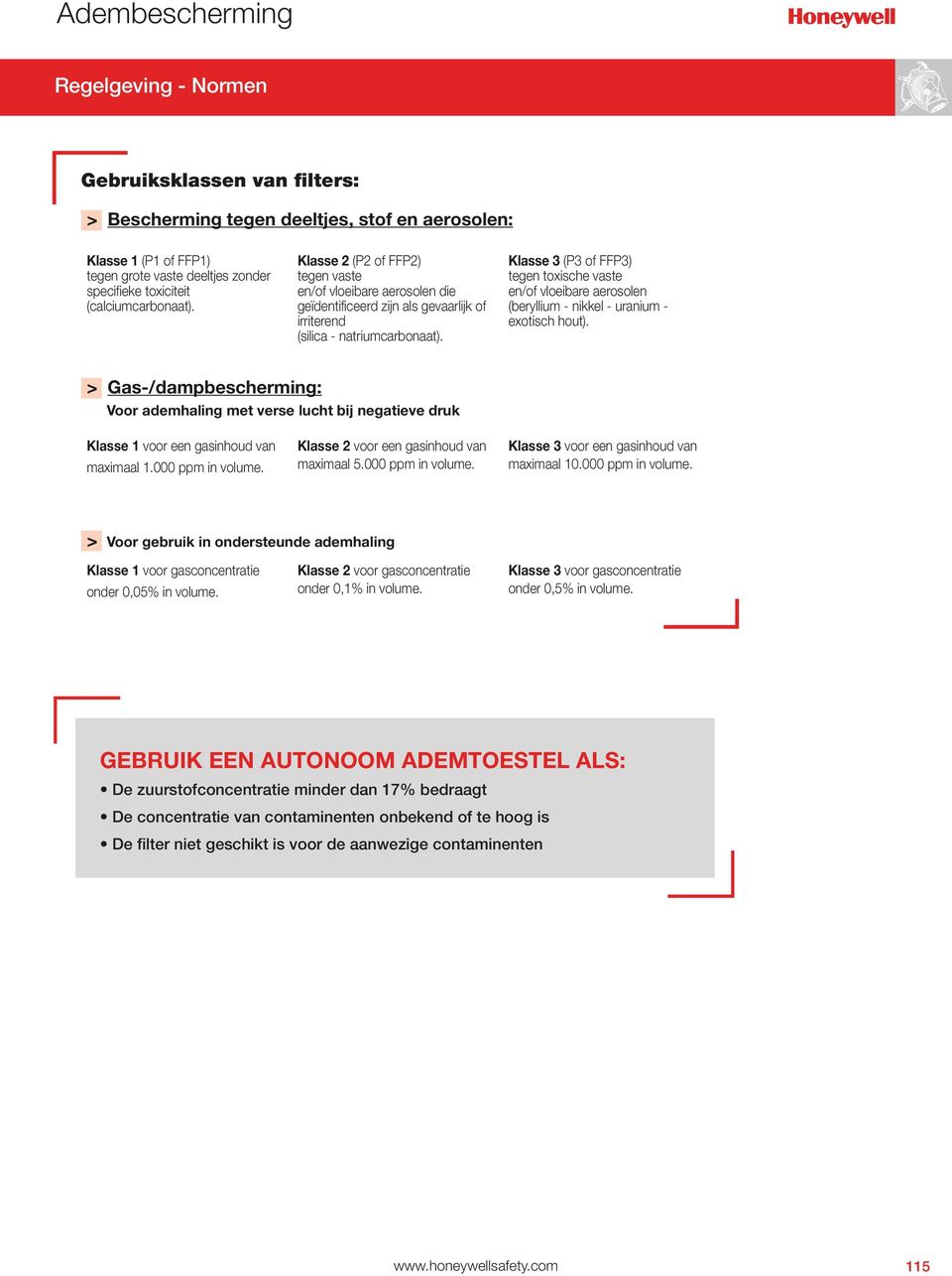 Klasse 3 (P3 of FFP3) tegen toxische vaste en/of vloeibare aerosolen (beryllium - nikkel - uranium - exotisch hout).