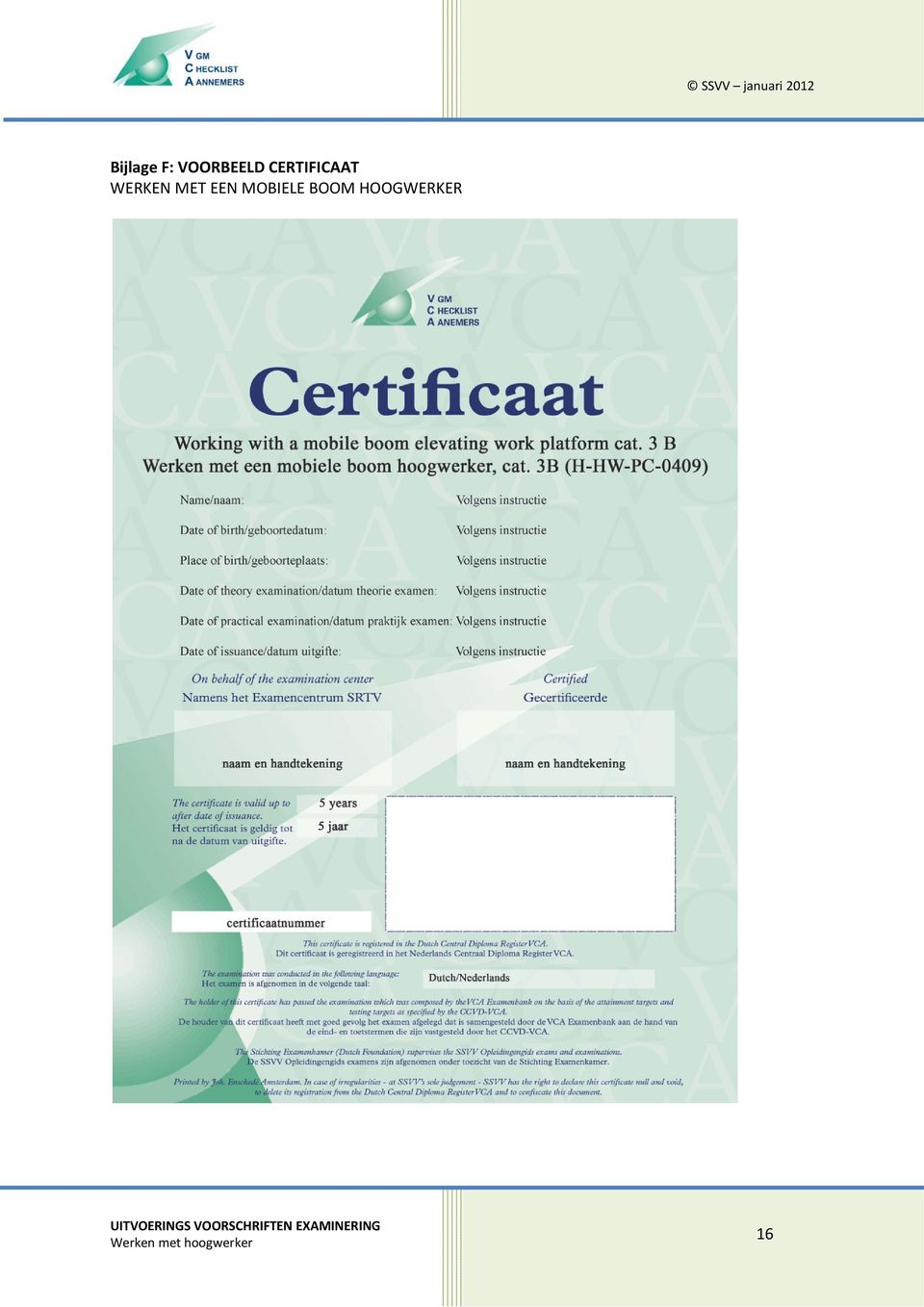 CERTIFICAAT WERKEN