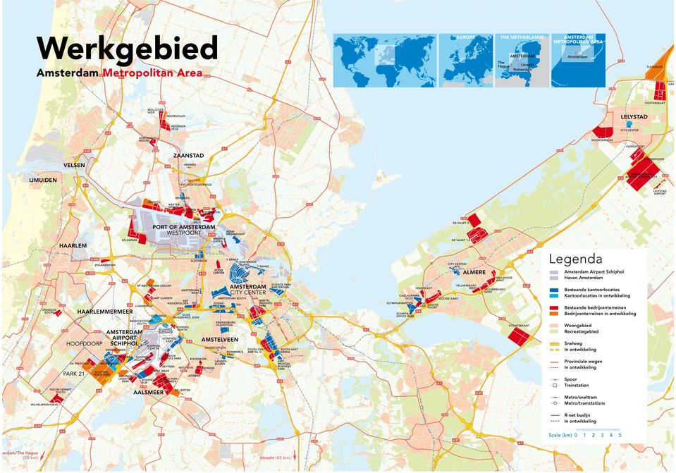 Bedrijventerreinen in ontwikkeling Woongebied Recreatiegebied Snelweg In ontwikkeling