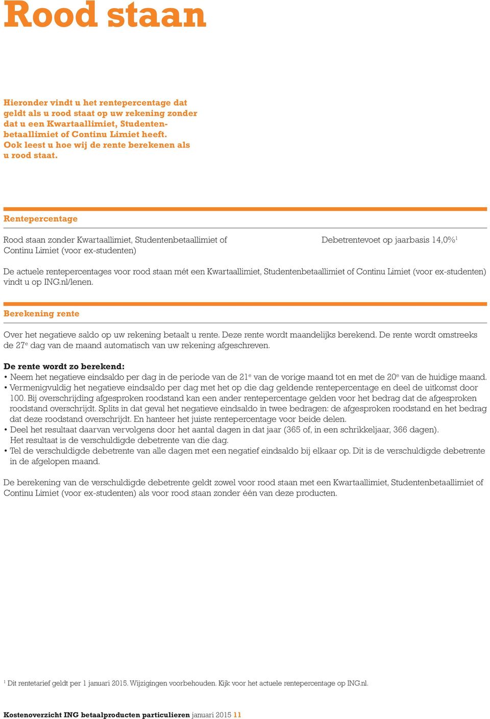 Kostenoverzicht ING particulieren. u wilt weten waar u aan toe bent - PDF Free Download