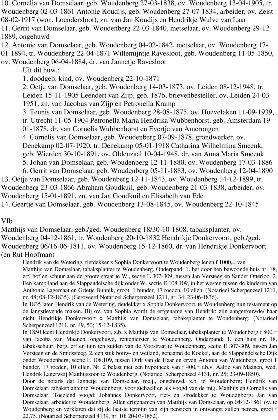 Woudenberg 04-02-1842, metselaar, ov. Woudenberg 17-01-1894, tr. Woudenberg 22-04-1871 Willemijntje Ravesloot, geb. Woudenberg 11-05-1850, ov. Woudenberg 06-04-1884, dr. van Jannetje Ravesloot 1.
