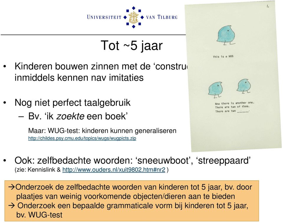 zip Ook: zelfbedachte woorden: sneeuwboot, streeppaard (zie: Kennislink & http://www.ouders.nl/xuit9802.