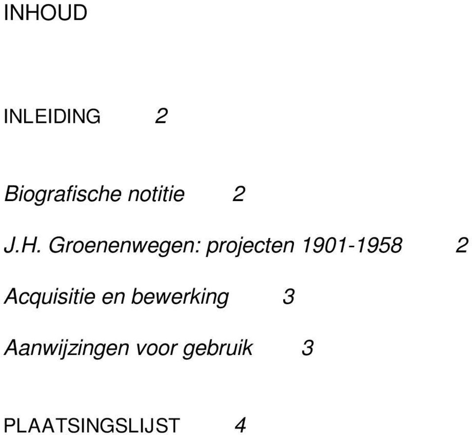 Groenenwegen: projecten 1901-1958 2