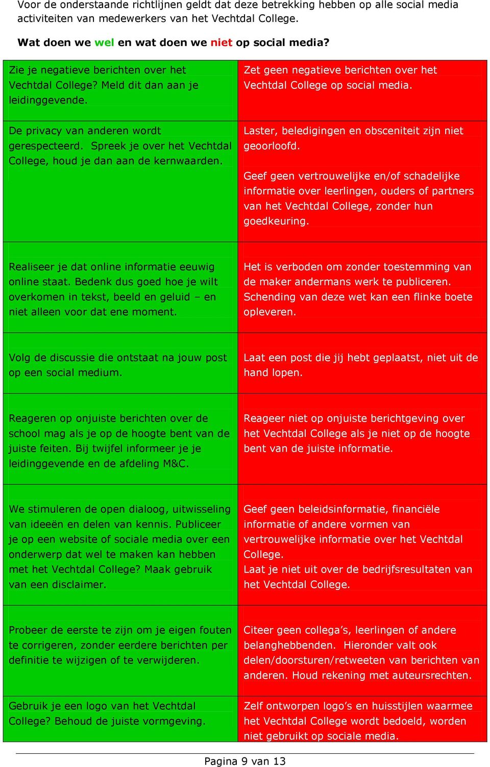 De privacy van anderen wordt gerespecteerd. Spreek je over het Vechtdal College, houd je dan aan de kernwaarden. Laster, beledigingen en obsceniteit zijn niet geoorloofd.