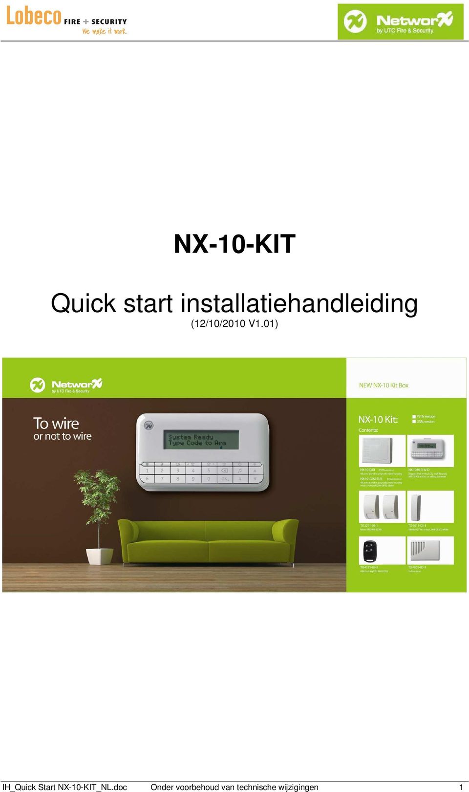 V1.01) IH_Quick Start NX-10-KIT_NL.