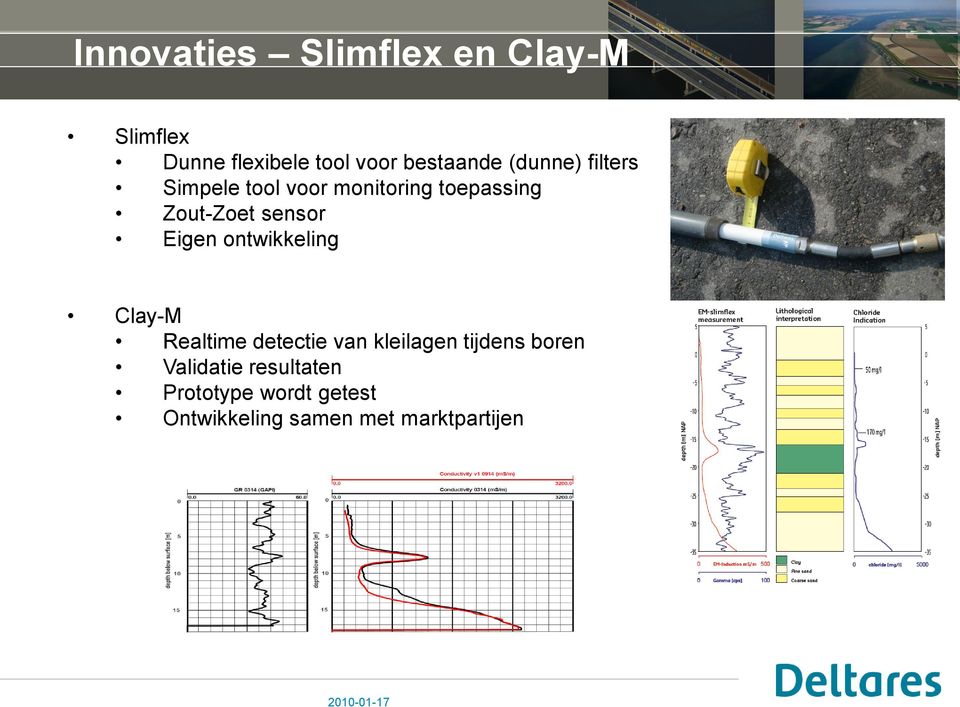 Eigen ontwikkeling Clay-M Realtime detectie van kleilagen tijdens boren