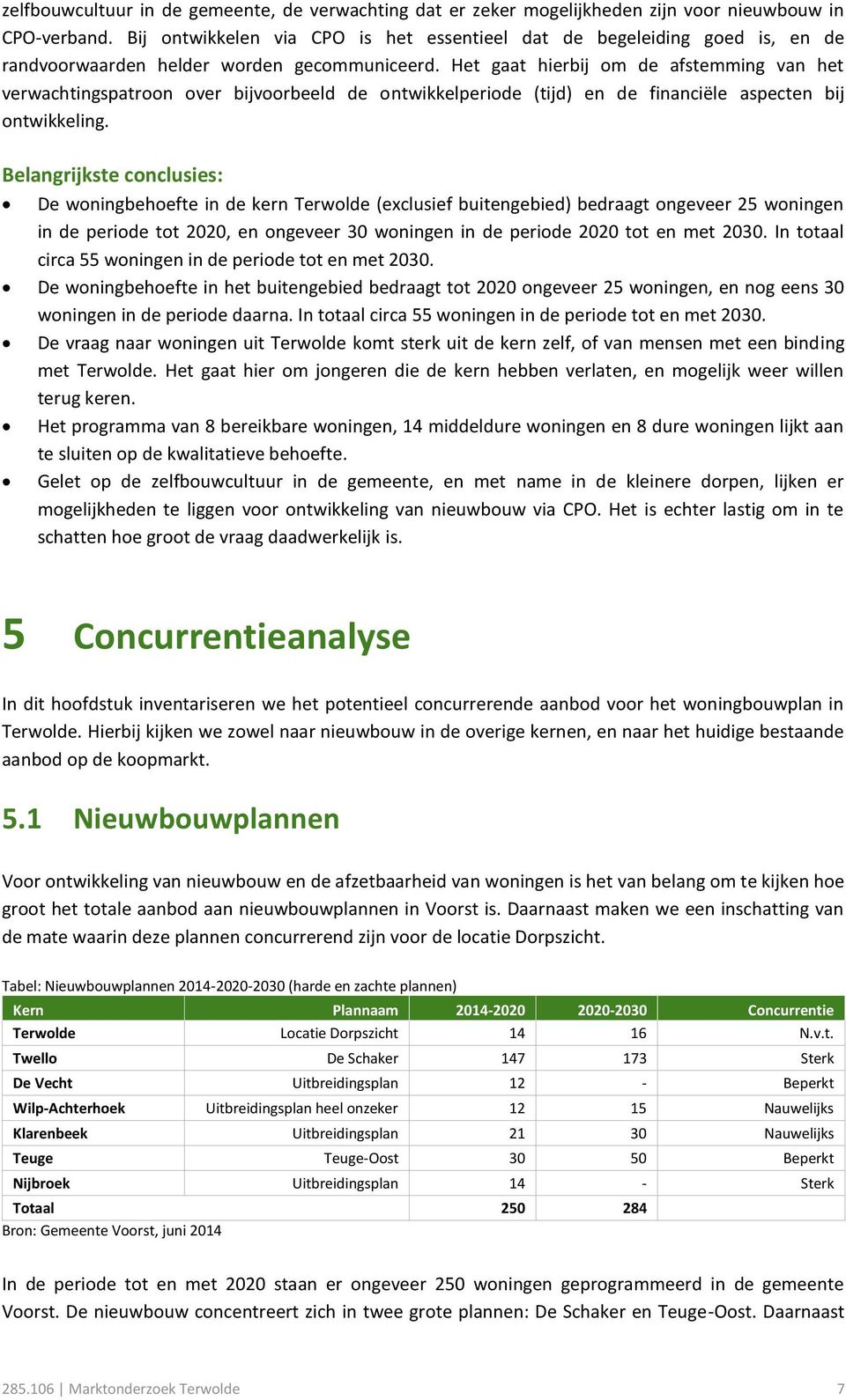 Het gaat hierbij om de afstemming van het verwachtingspatroon over bijvoorbeeld de ontwikkelperiode (tijd) en de financiële aspecten bij ontwikkeling.