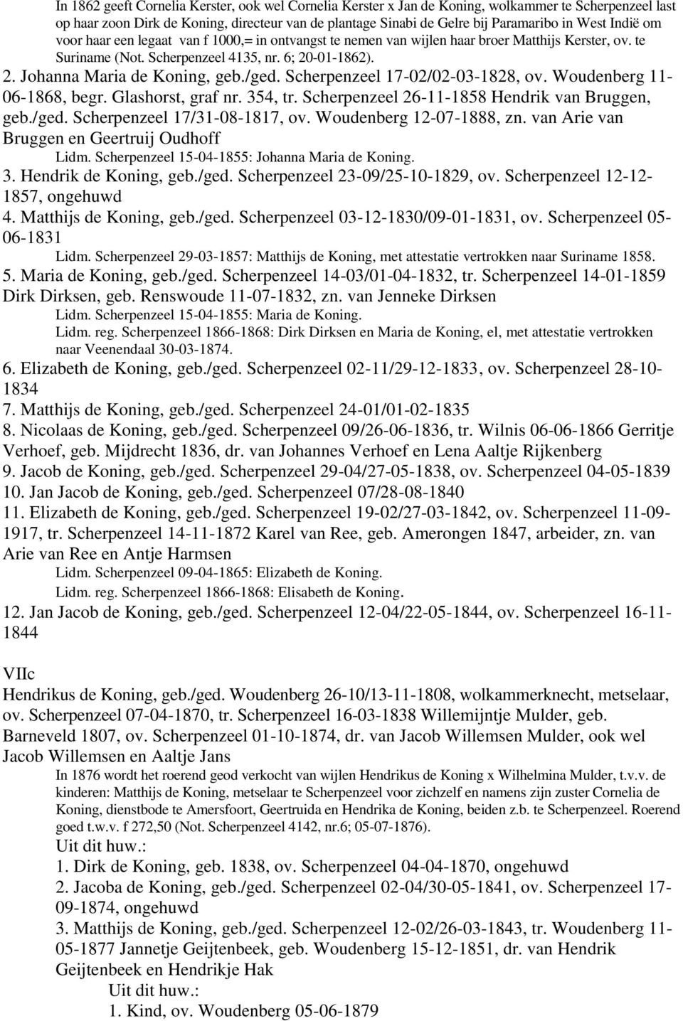 /ged. Scherpenzeel 17-02/02-03-1828, ov. Woudenberg 11-06-1868, begr. Glashorst, graf nr. 354, tr. Scherpenzeel 26-11-1858 Hendrik van Bruggen, geb./ged. Scherpenzeel 17/31-08-1817, ov.