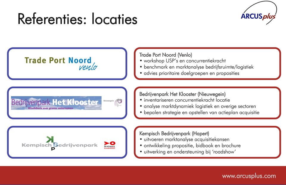 concurrentiekracht locatie analyse marktdynamiek logistiek en overige sectoren bepalen strategie en opstellen van actieplan