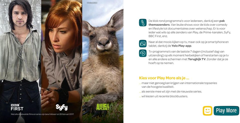 Naar al dat moois kijken op tv, maar ook op je smartphone en tablet, dankzij de Yelo Play-app.