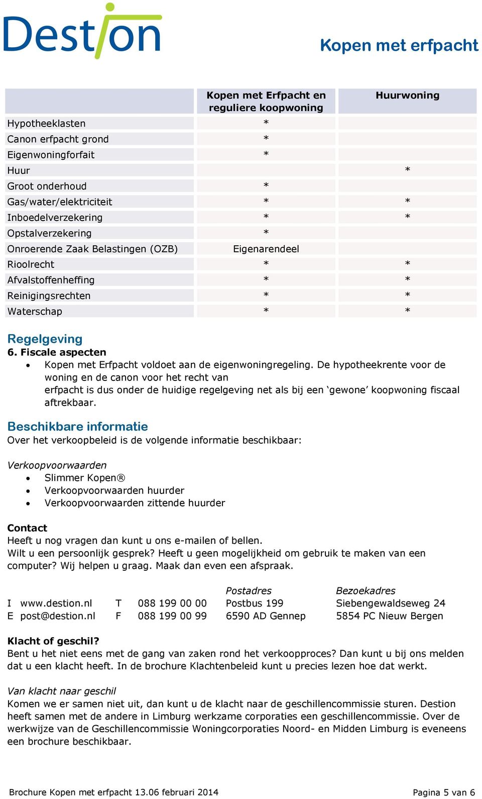 Fiscale aspecten Kopen met Erfpacht voldoet aan de eigenwoningregeling.