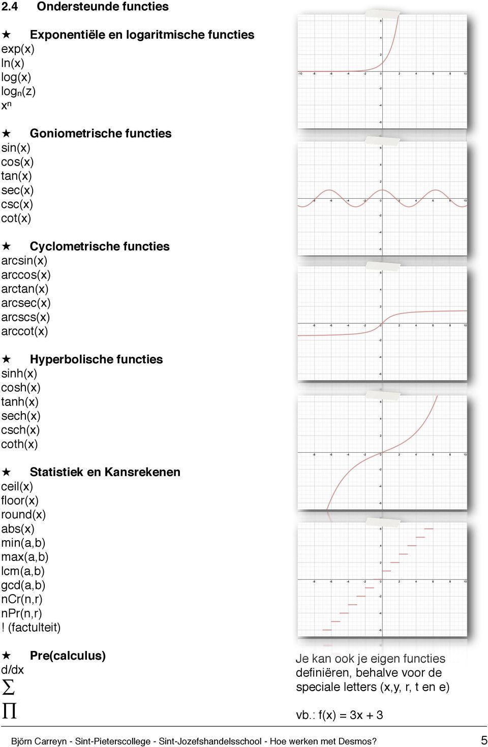 en Kansrekenen ceil(x) floor(x) round(x) abs(x) min(a,b) max(a,b) lcm(a,b) gcd(a,b) ncr(n,r) npr(n,r)!