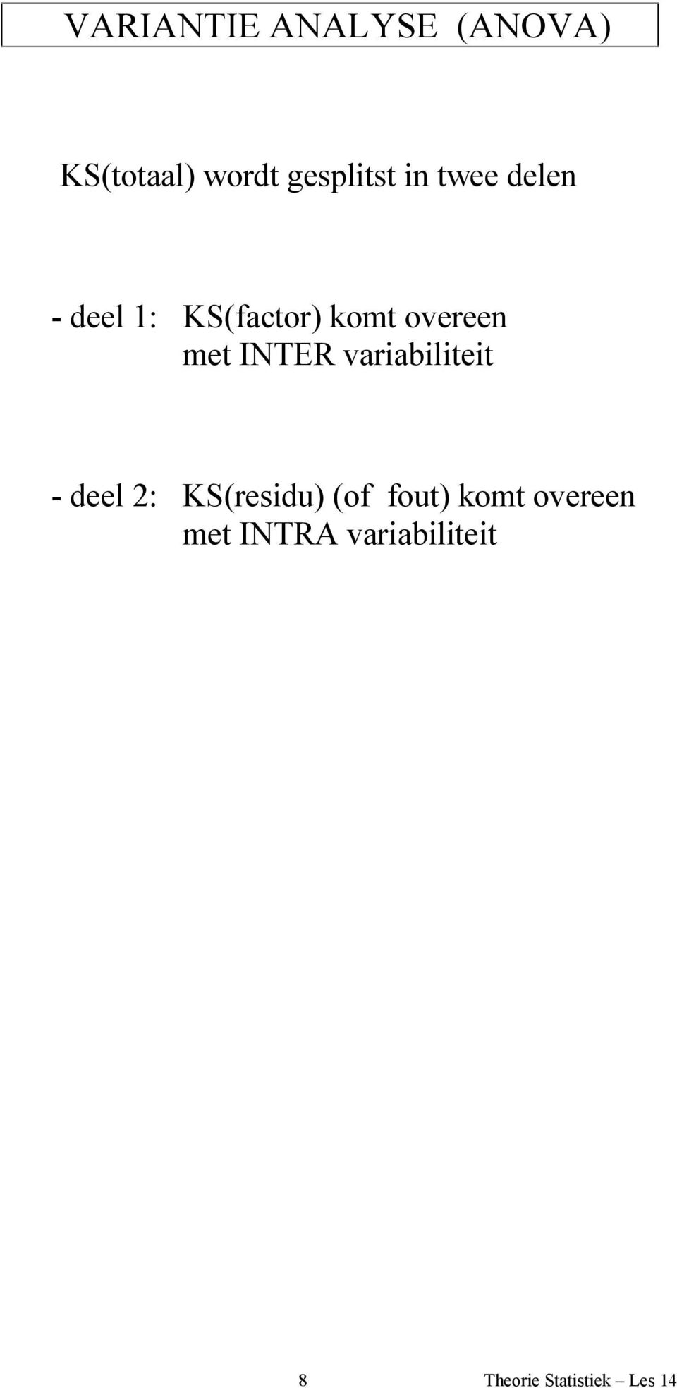 INTER variabiliteit - deel : KS(residu)