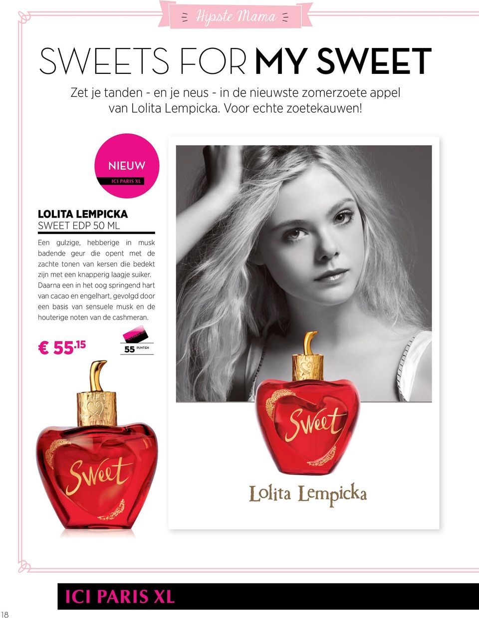 NIEUW LOLITA LEMPICKA SWEET EDP 50 ML Een gulzige, hebberige in musk badende geur die opent met de zachte tonen van kersen die bedekt