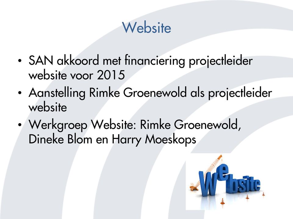 Rimke Groenewold als projectleider website