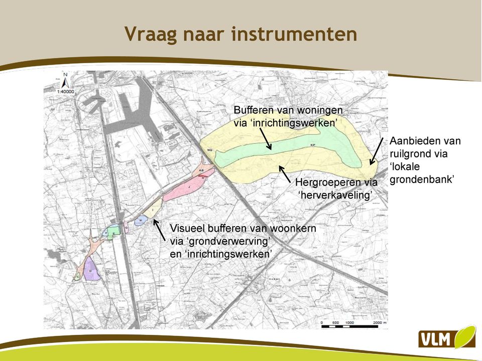 Aanbieden van ruilgrond via lokale grondenbank Visueel