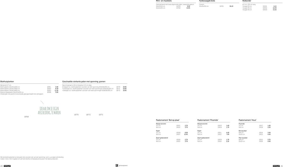 Blokhutplank 2,6x14,5x200 cm 18761 5,69 Blokhutplank 2,6x14,5x300 cm 18763 8,49 Blokhutplank 2,6x14,5x400 cm 18765 11,39 Blokhut afdekplank 2,6x14,5x200 cm 18768 5,69 Onderzijde met groef en