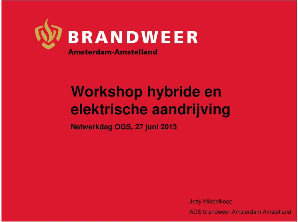 Netwerkdag OGS, 27 juni 2013