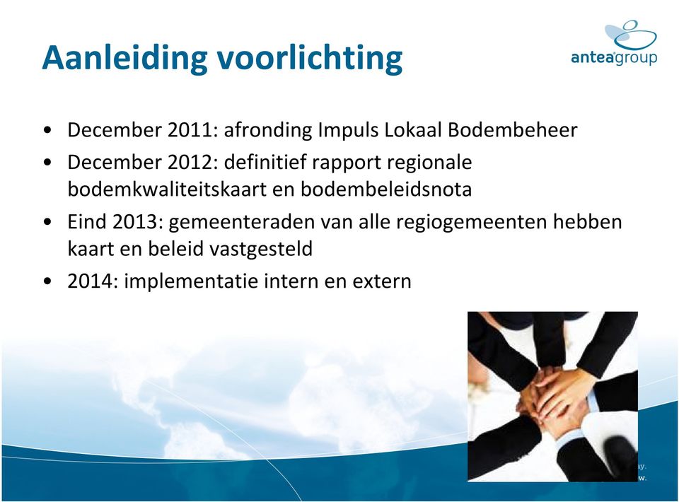 bodemkwaliteitskaart en bodembeleidsnota Eind 2013: gemeenteraden van