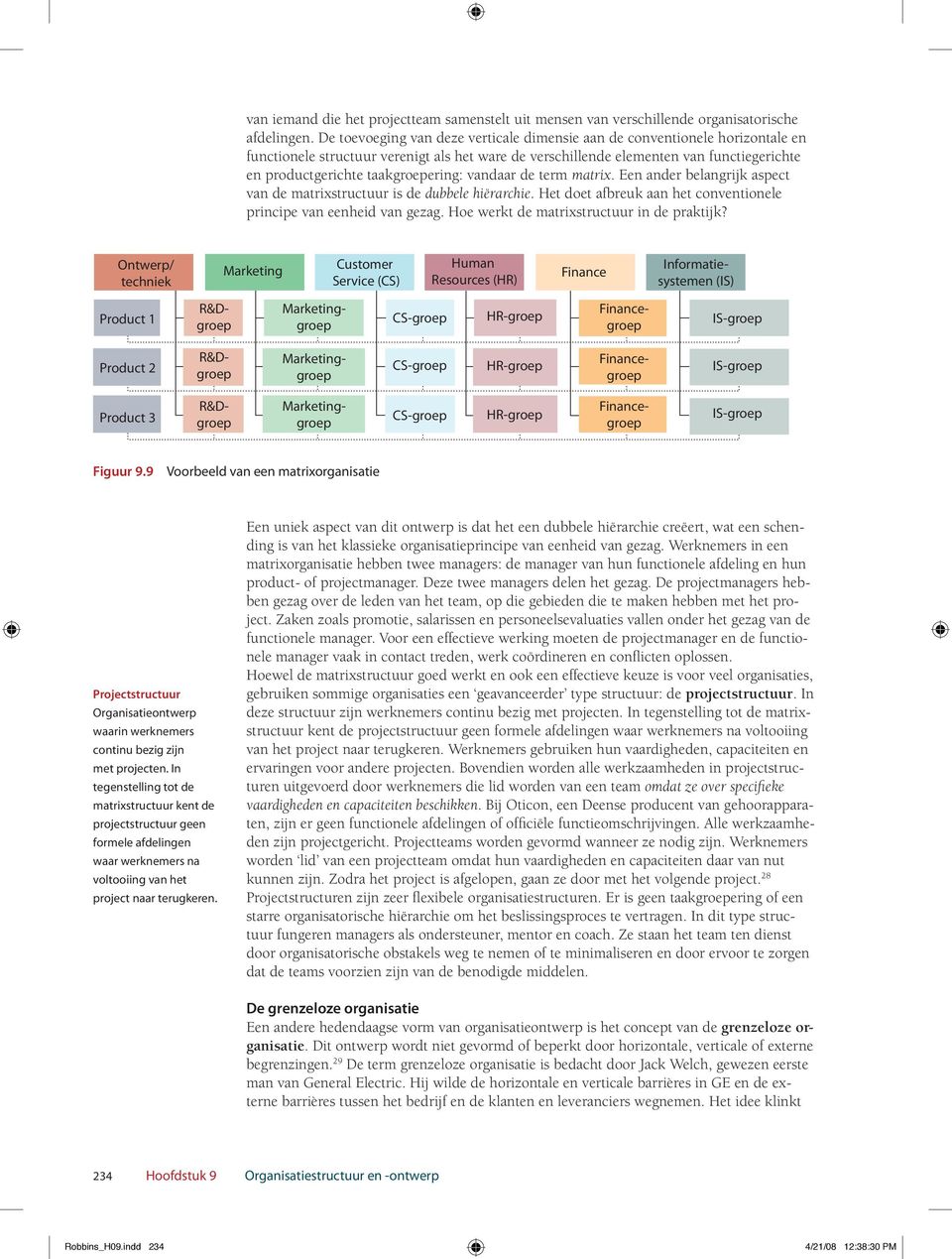 taakgroepering: vandaar de term matrix. Een ander belangrijk aspect van de matrixstructuur is de dubbele hiërarchie. Het doet afbreuk aan het conventionele principe van eenheid van gezag.