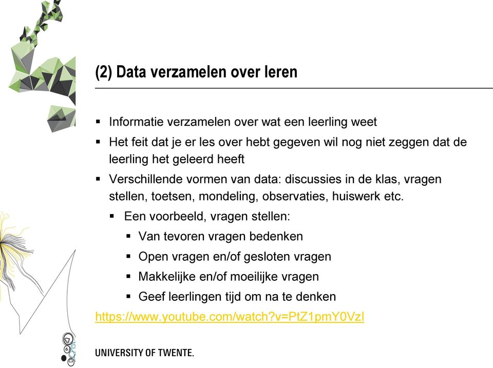 toetsen, mondeling, observaties, huiswerk etc.