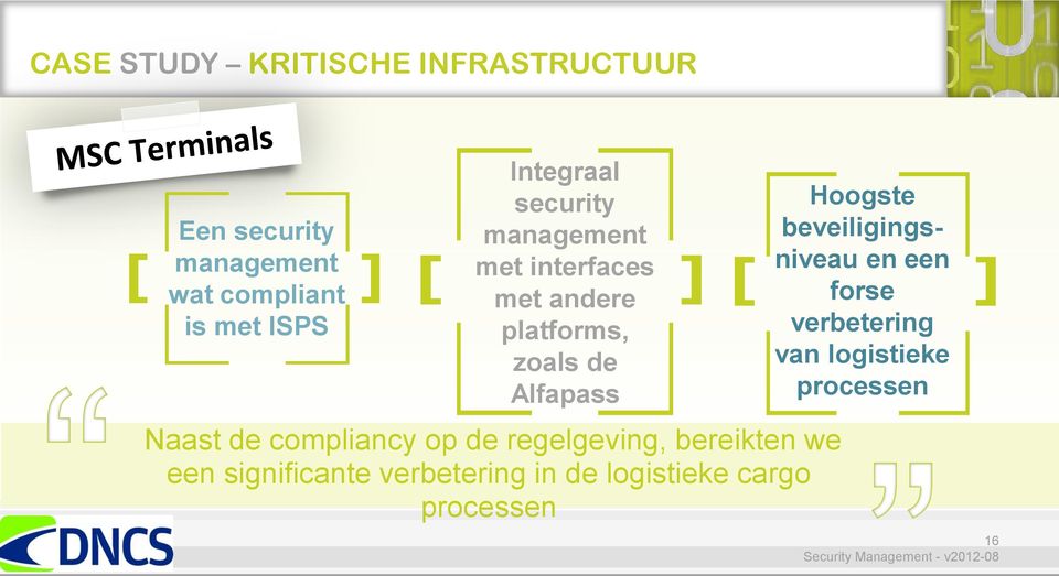 de compliancy op de regelgeving, bereikten we een significante verbetering in de