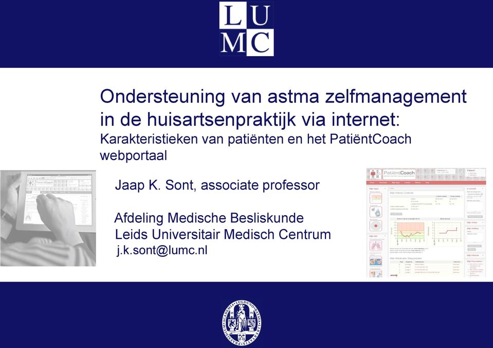 PatiëntCoach webportaal Jaap K.