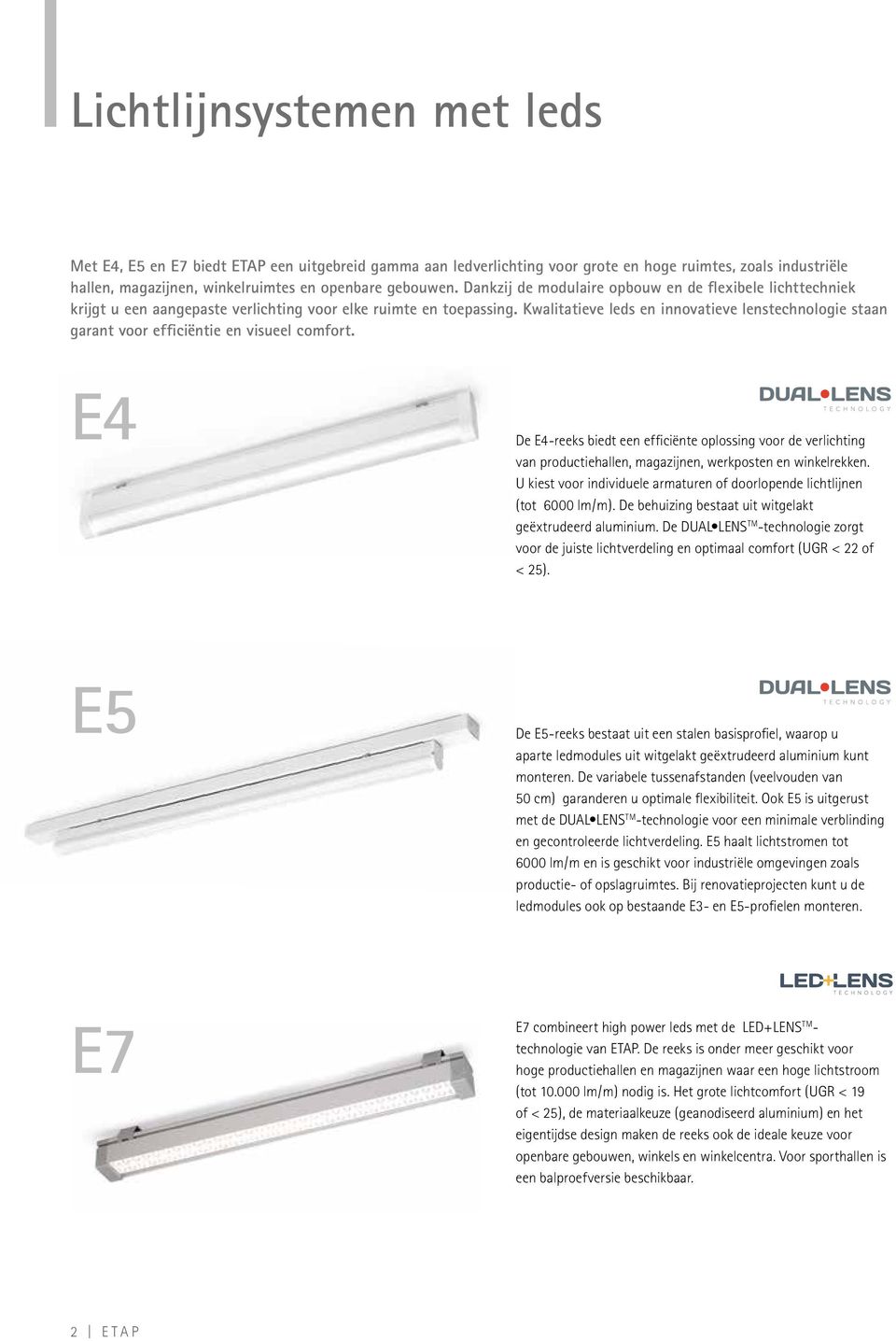 Kwalitatieve leds en innovatieve lenstechnologie staan garant voor efficiëntie en visueel comfort.