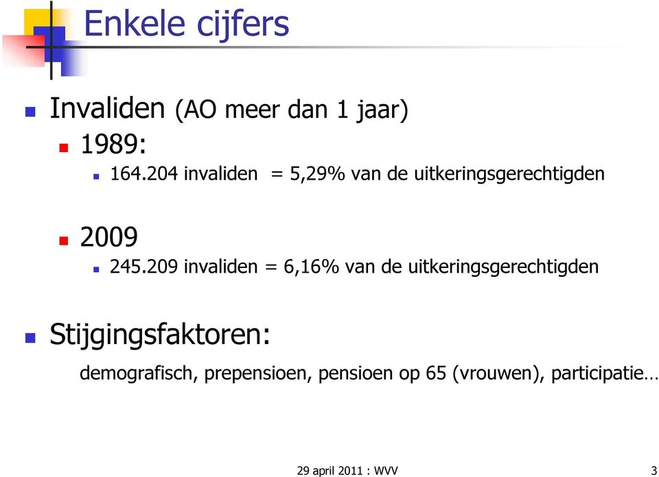 209 invaliden = 6,16% van de uitkeringsgerechtigden