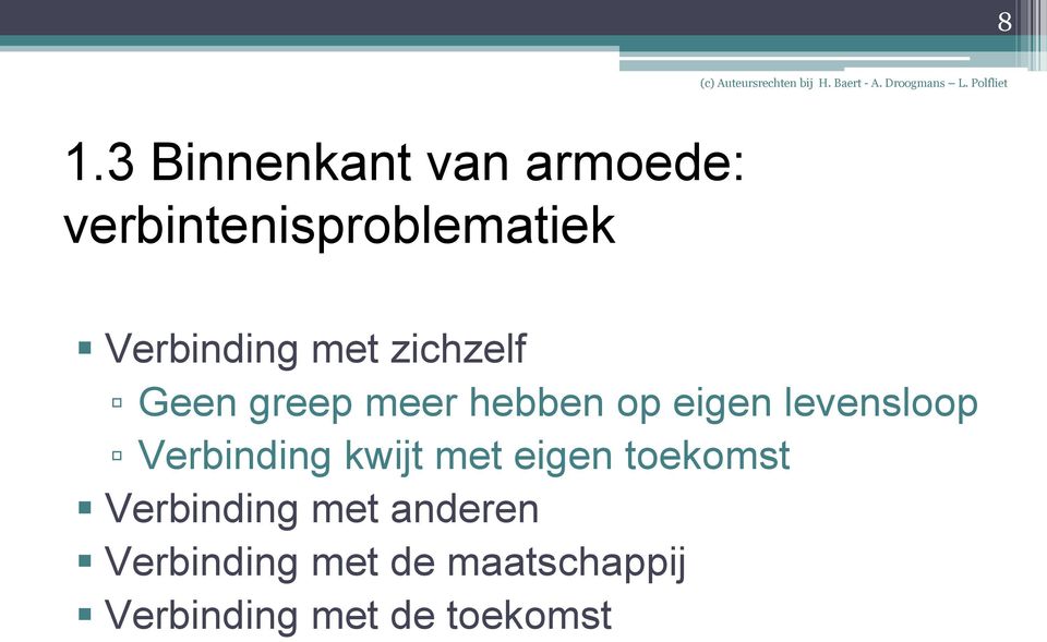 levensloop Verbinding kwijt met eigen toekomst Verbinding