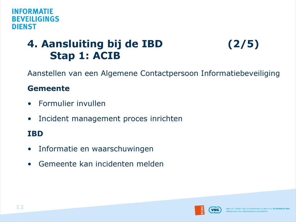 Formulier invullen Incident management proces inrichten IBD